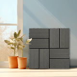 Wood Plastic Composite Deck Tiles Set of 20pcs, Composite Decking Resist Rust, Water, Weather, W2805P205353