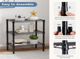 4-Tier Metal Wire Shelving Unit Adjustable Heavy-Duty Steel Storage Rack for Kitchen 69196632