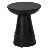 Classic 16 in. Solid Wood Round Side/End Table, Living Room Sofa Side Table, Home Decor Furniture, B011P217886