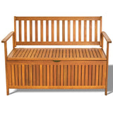 ZUN Wooden Outdoor Storage Bench Large Deck Box, Entryway Storage Bench with Inner Waterproof Dustproof 54513989