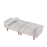 ZUN Convertible Futon Sofa Bed, Adjustable Couch Sleeper, Modern Fabric Linen Upholstered Futon Sofa bed W1123104795