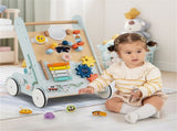 8-in-1 Wooden Baby Walker Push and Pull Learning Activity Center with Wheels for Toddlers 1 Years 16057979