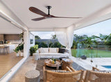 72 Inch Ceiling Fan with 3 Solid Wood Blades, Reversible Quiet DC Motor, Remote Control, Modern W3816P585993