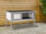 36" Single Deck Waterproof Wooden Chicken Coop Hen House Pet Animal Poultry Cage Rabbit Hutch Gray 17110053