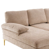 U-Shaped 4-Seat Indoor Modular Sofa Camel--Same type57251652 13456859