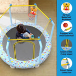 ZUN 55-inch Trampoline for Kids Indoor & Outdoor Small Toddler Trampoline with Basketball Hoop W1163P248690