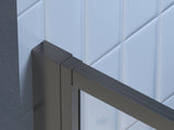 Sliding shower door, with 1/4" tempered glass, 34.625 in. x 72 in. Frame Neo-Angle Pivot Shower W2122P225441