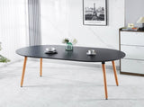 Extensible table,DINING TABLE,OFFICE TABLE,COFFEE TABLE,wood leg,MDF top,100/140/180x100x75cm,black W234P254262