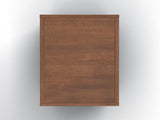 14 inch Chairside Table, No Assembly Required, Blue Denim and Whiskey Finish B108131556