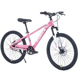 ZUN ZUKKA Mountain Bike,24 Inch MTB for Boys and Girls Age 9-12 Years,Multiple Colors W1019P145189