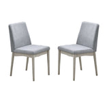 ZUN Natural Wood Grain Color Set of 2pc Dining Chairs Dining Room Furniture Upholstered Fabric Plush B011P193981