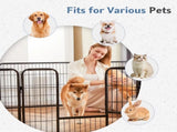 Metal Dog Playpen, 24 inch Height 8 Panels Pet Fence, Foldable Dog Pen for Indoor Outdoor 52187885