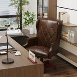 ZUN 330LBS Executive Office Chair, Ergonomic Design High Back Reclining Comfortable Desk Chair - Brown W1550115019