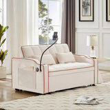 1 versatile foldable sofa bed in 3 lengths, modern sofa sofa sofa velvet pull-out bed, adjustable W2151127336