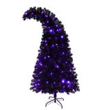 6FT Artificial Christmas Tree LED Light, Pre-Lit Curved Shape Artificial Whimsical Xmas Tree 62077619