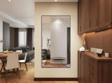 Oversized Bathroom Mirror Wall Mount Mirror,Vertical Horizontal Hanging Aluminum Framed Wall Mirror W708P297635