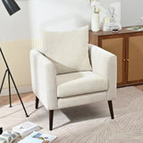 ZUN Barrel Chair, Chenille Accent Chair, Fabric Armchair Club Chair,Upholstered Arm Chair with Solid W1028P188580