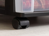 4-Drawer Narrow Plastic Storage Drawer Cart, Black 13046736