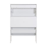 ZUN 16 Pair Shoe Storage Cabinet WHITE ROUND W295P176788