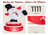 4.8FT Lighted Christmas Inflatable Decoration, Large Rotating Snowman with Motor, Funny Blow Up Yard 74523647