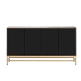 TREXM Retro Style Sideboard with Adjustable Shelves, Rectangular Metal Handles and Legs for Kitchen, N715P232695P