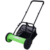 14-Inch 5-Blade Push Reel Lawn Mower with Grass Catcher, GREEN COLOR 66253221
