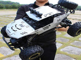 2026 2 Batteries 112 Silver Rock Crawler Rechargeable Off Road Truck 4WD , Metal Shell LED 61910726