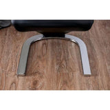 Contemporary Style Z-Shaped Chair Base 2pcs Chairs Black Leatherette Chrome Finish Side Chair B011P152661