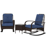 Rattan Chaise Lounge ChairWicker Patio Furniture Set 05209292