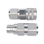 ZUN 3/4'' NPT 5/8'' Body High Flow Hydraulics Flat Face Quick Connect Coupler Set 15871375