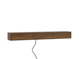 Floating TV Stand, Wall Mounted TV Shelf with Led Lights & Power Outlet,High Gloss TV Cabinet for 62728944