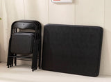 34" Folding Card Table, Square Portable Game Night Dining Table for Camping, Black 22061872