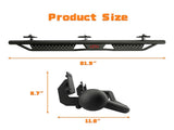 Running Boards Compatible with 2019-2026 Dodge Ram 1500 New Body Crew Cab, 6 inch Two-Stair Side W3611P453312