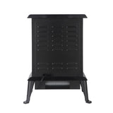 1500W Freestanding Three-door Glass 3D Flame Fireplace with Remote Control/Quartz tube heating/Fake 99663801