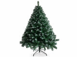 6 ft Unlit Artificial Christmas Tree with 650 PVC Branch Tips and Iron Stand, Light Green and White 05113045