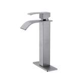 Waterfall Spout Single Handle Bathroom Sink Faucet W2287P154591