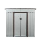 ZUN 4 x 6 Ft Outdoor Storage Shed, Patio Steel Metal Shed w/Lockable Sliding Doors, Vents, House for W2181P156873