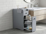Gray particleboard with melamine veneer, 18*40*70cm, two-drawer, one-panel low cabinet with wheels 25816295