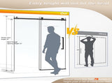 Frameless Single sliding shower door 48 "W x 76" H, 1/4 " Clear Tempered Glass, Explosion W1675P412309