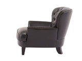 Vintage-Inspired Upholstered Lounge Chair with Nailhead Trim ,Solid Wood Legs for Stability and 44068609