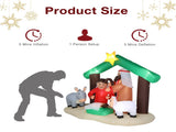 6ft With 8 Lamp Beads Inflatable Nativity Garden Jesus Decoration 46163067