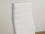 4pcs backrest cushion horizontal sewing decoration PU leather dining chair round tube white cushion 94807308