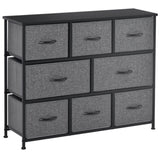 3-layer fabric drawer cabinet with 8 drawers in dark gray 71518239
