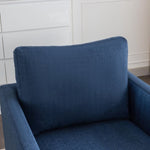 ZUN Mid Century Modern Swivel Accent Chair Armchair for Living Room, Bedroom, Guest Room, Office, Blue WF315697AAU