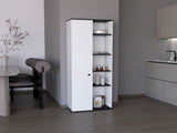 DEPOT E-SHOP Cary 67" H Kitchen Storage Cabinet With One Door, Five Interior Shelves and Five B097P167413