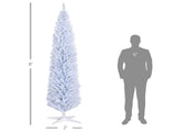 8' Artificial Pencil Christmas Tree, Slim Xmas Tree with 618 Realistic Branch Tips and Plastic 25467664