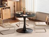 Round Tulip Dining Table, 27.6 Inch Circular Kitchen Table for 2 People, Melamine Laminated MDF 94018467