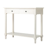 ZUN 2-Tier Console Table with 2 Drawers, Console Tables for, Sofa Table with Storage Shelves, 53777083