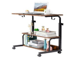 Vintage Brown P2 15MM Particle Board with Melamine Coating Adjustable Computer Desk with 3 USB 2 26916196