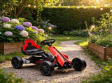 Red 12V Kids Electric Go Kart with EVA Tires, 2 Speeds, Adjustable Seat & Safety Belt 61127002